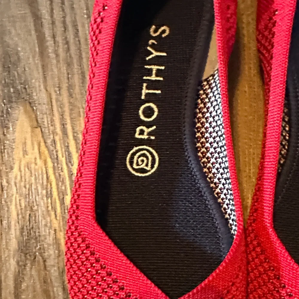 Rothy's Red and Blue Striped Flats - Picture 2 of 4